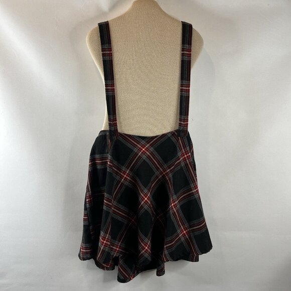 Hot Topic Womens Plaid Skirtall Size 2X Black Red Academia School Girl Mini - Picture 2 of 9